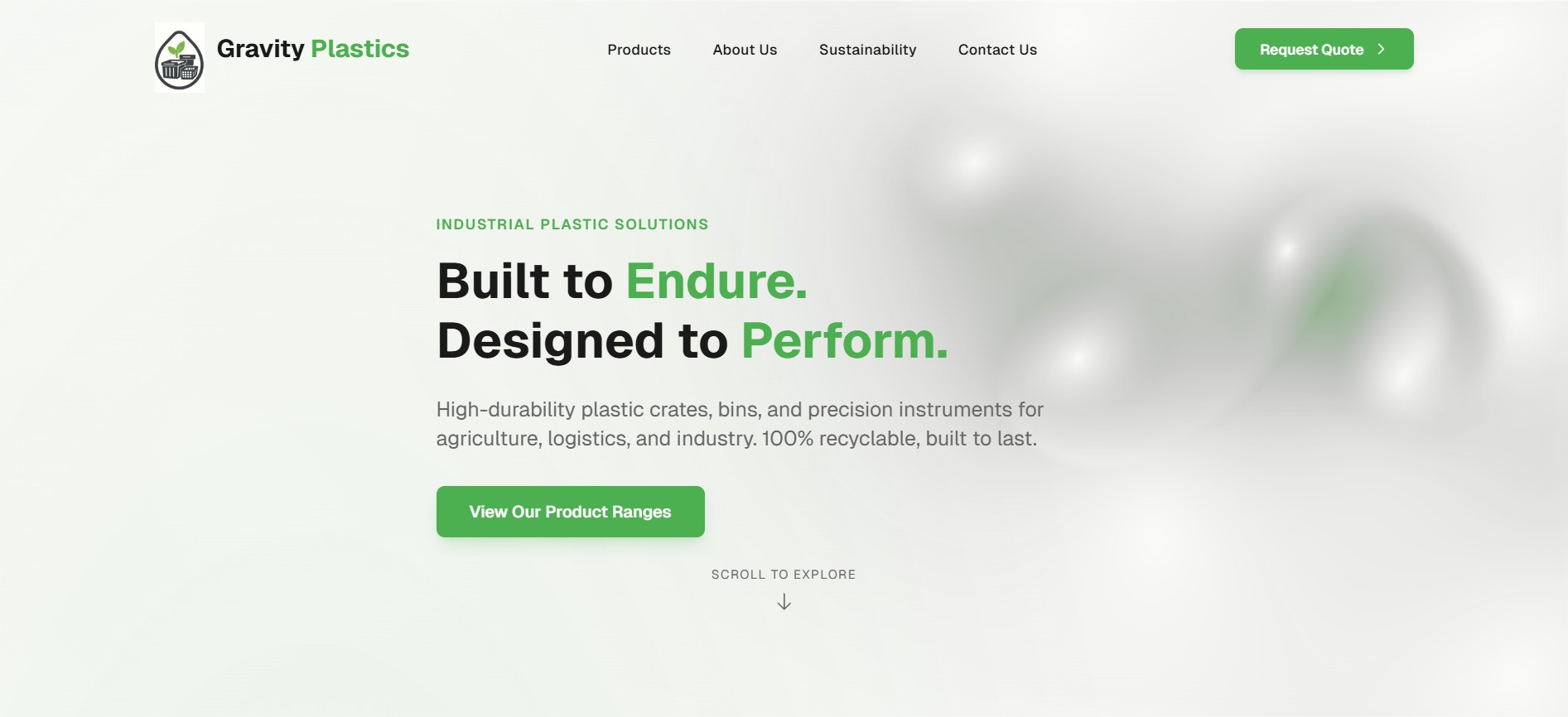 Gravity Plastics Website Preview